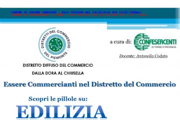 Distretto Diffuso del Commercio - Incontri Formativi Gratuiti - SUAP ed Edilizia